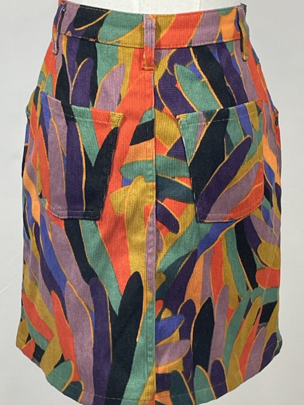 Farm Rio Kiki Corduroy Mini Skirt for Anthroplogie Size XS - Picture 3 of 5